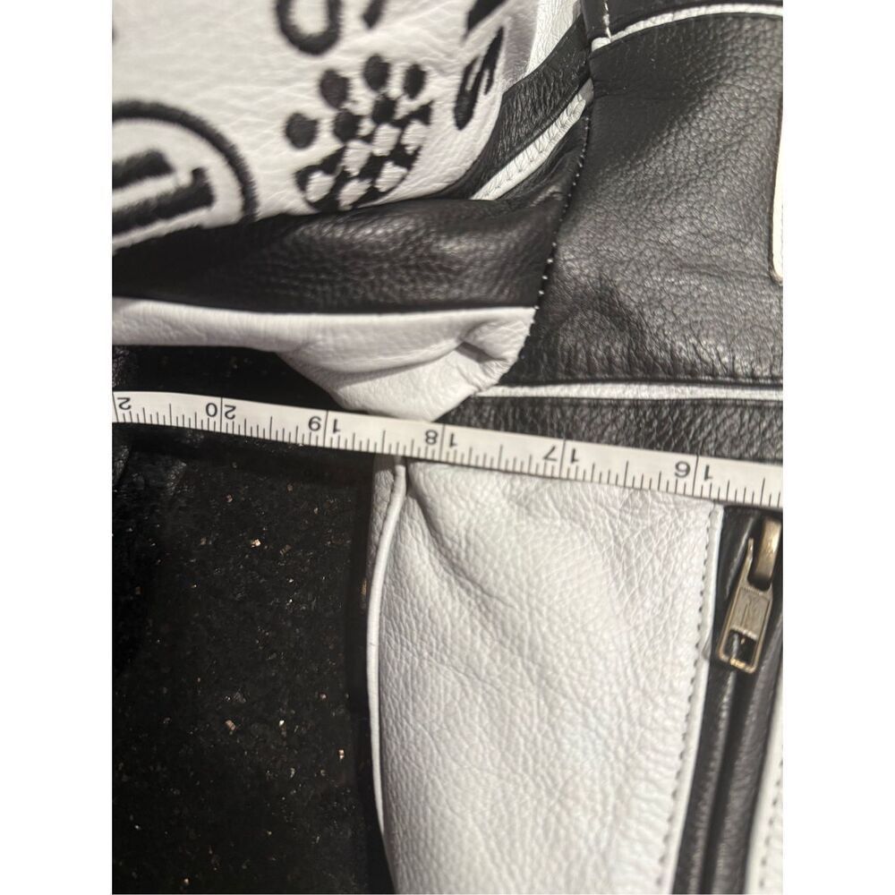 Vintage Mercedes Vegan Leather Crop Jacket F1, Motor sport Racing Size XS/S - Picture 6 of 7